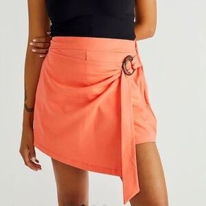NWT Free People Heat Wave Skort Watermelon L NWT